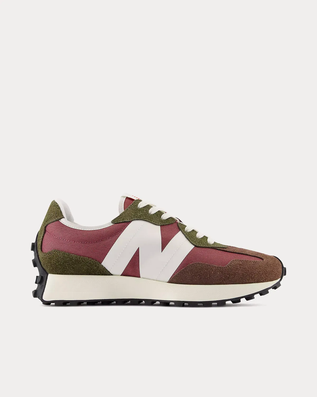 327 Dark Mushroom / Washed Burgundy Low Top Sneakers