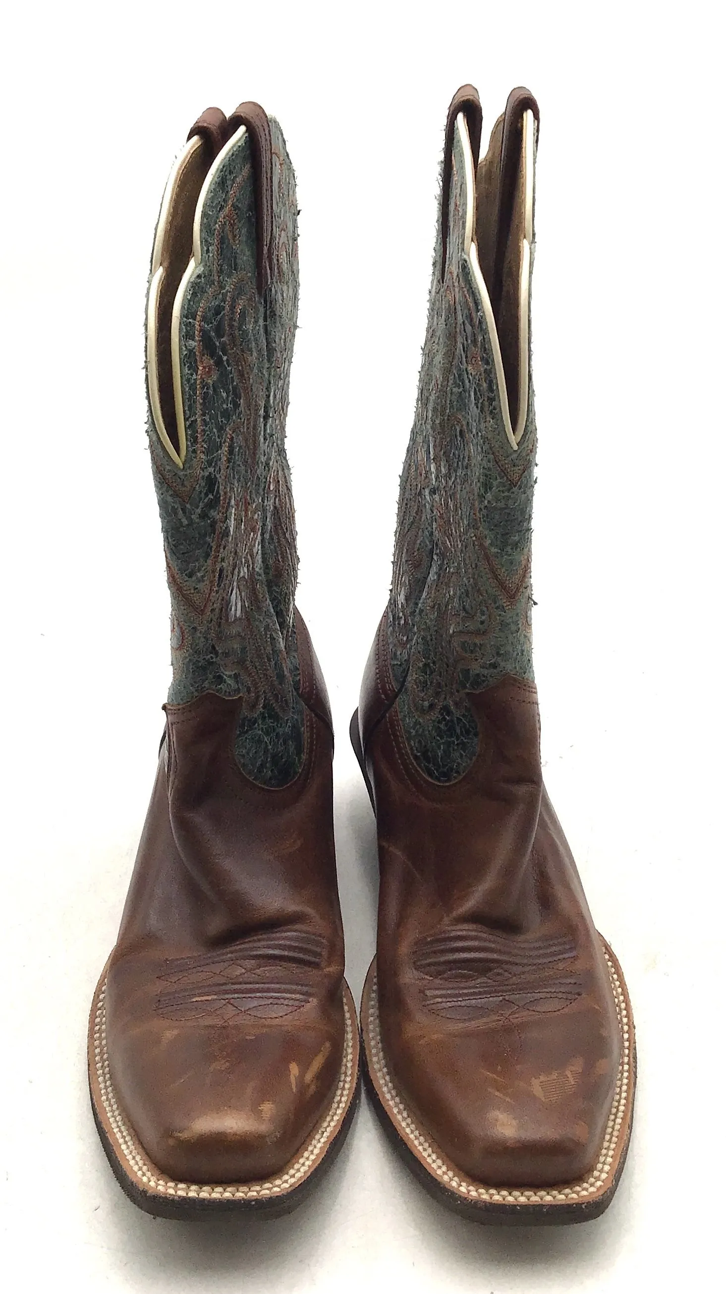 Ariat Women's Blue Brown Western Boots - Size 8.5C