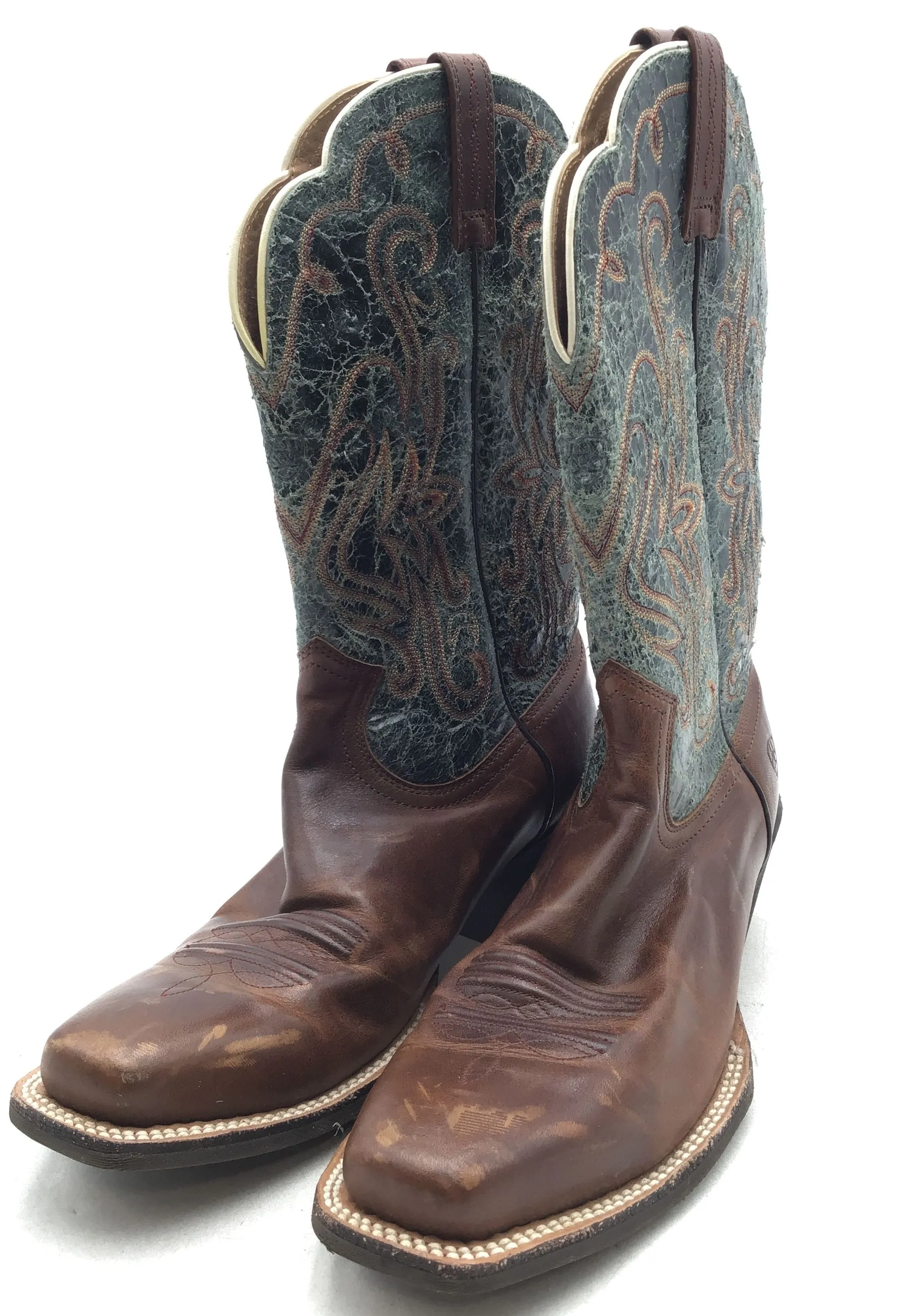 Ariat Women's Blue Brown Western Boots - Size 8.5C