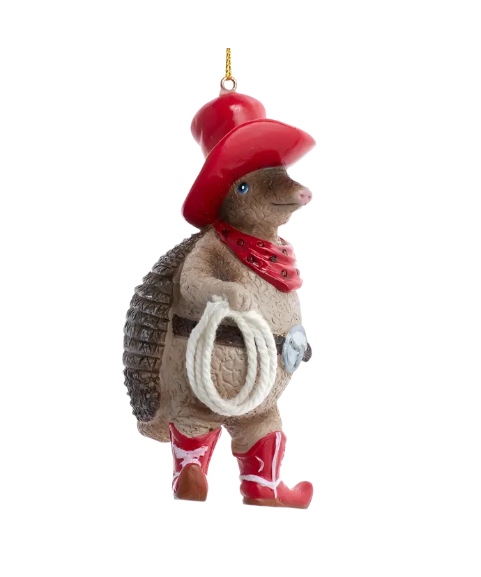 Armadillo Cowboy Ornament
