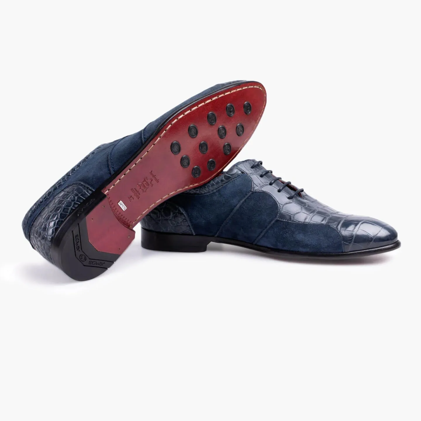 Blue exotic shoes