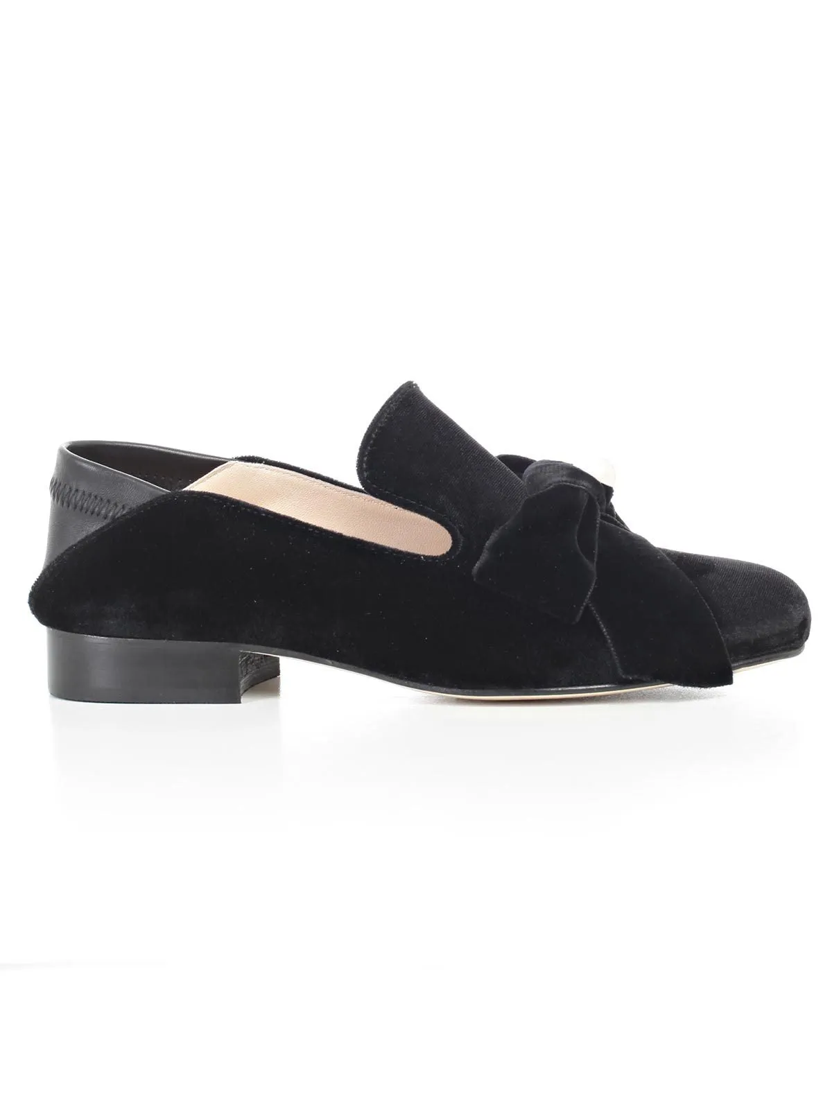 Blugirl Velvet Bow Slip On Shoes
