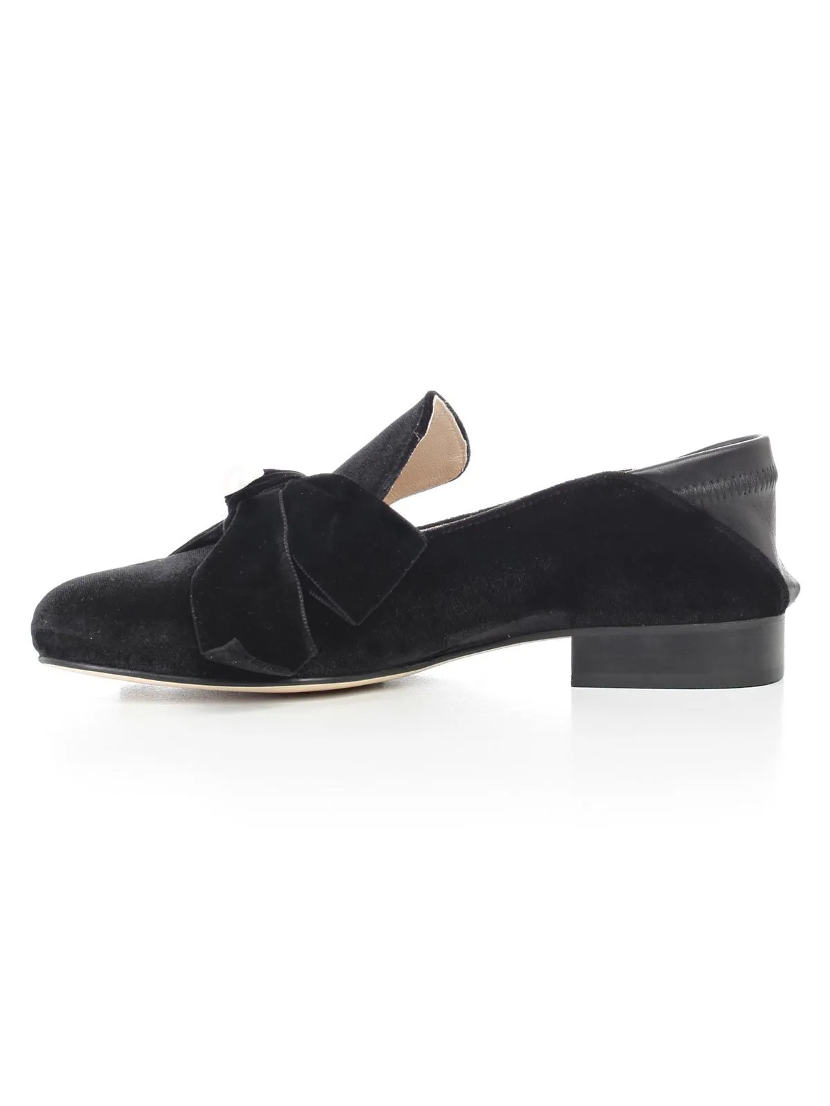Blugirl Velvet Bow Slip On Shoes