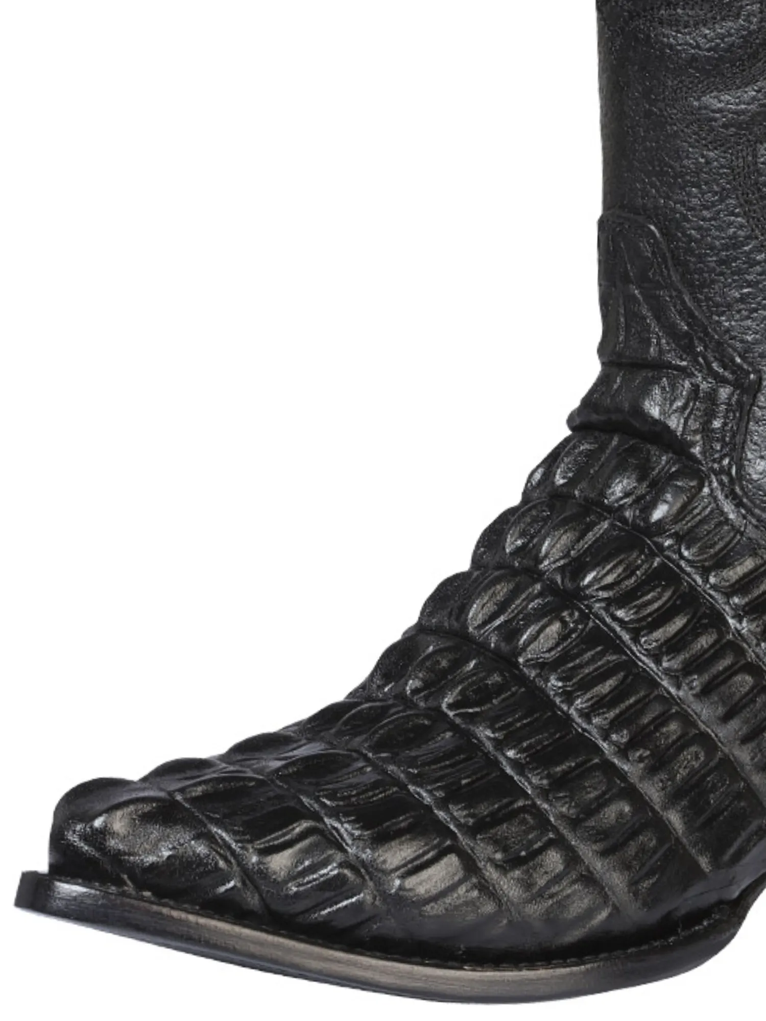 Botas Vaqueras Imitacion de Caiman Cola Grabado en Piel Vacuno para Hombre 'El Señor de los Cielos' - ID: 40842