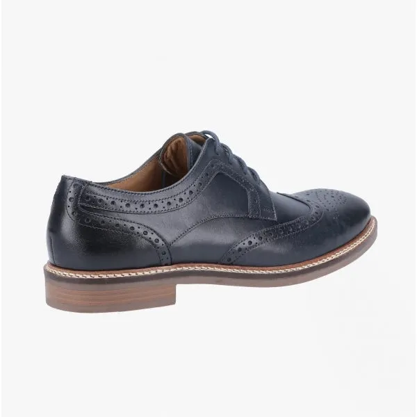 BRYSON Mens Leather Oxford Shoes Blue