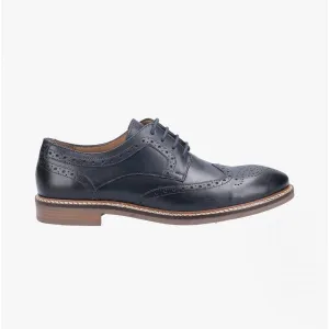 BRYSON Mens Leather Oxford Shoes Blue