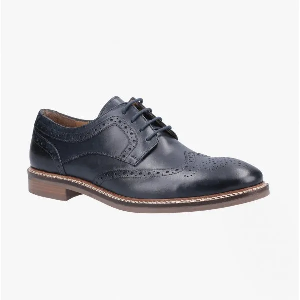 BRYSON Mens Leather Oxford Shoes Blue