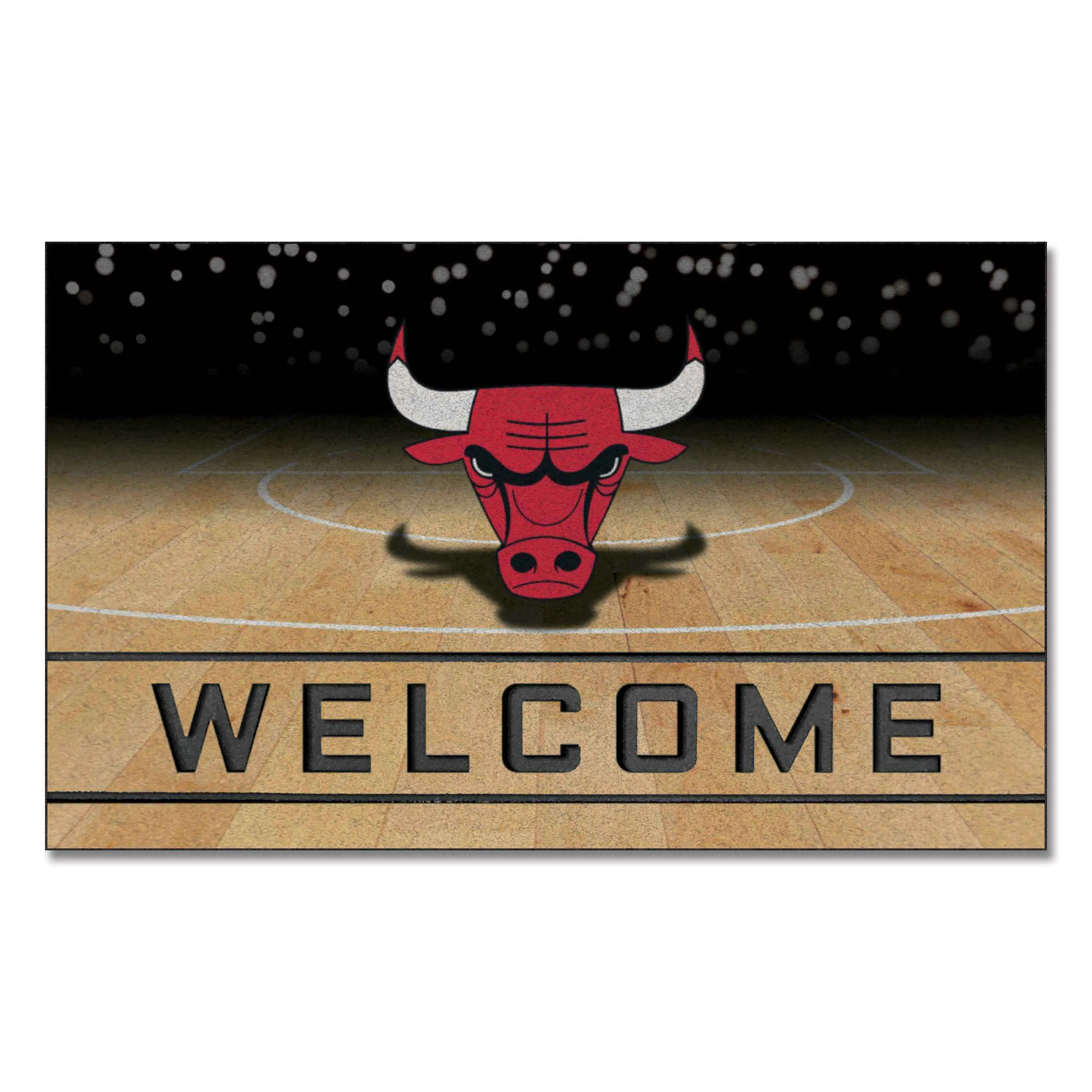 Chicago Bulls Rubber Door Mat - 18in. x 30in.