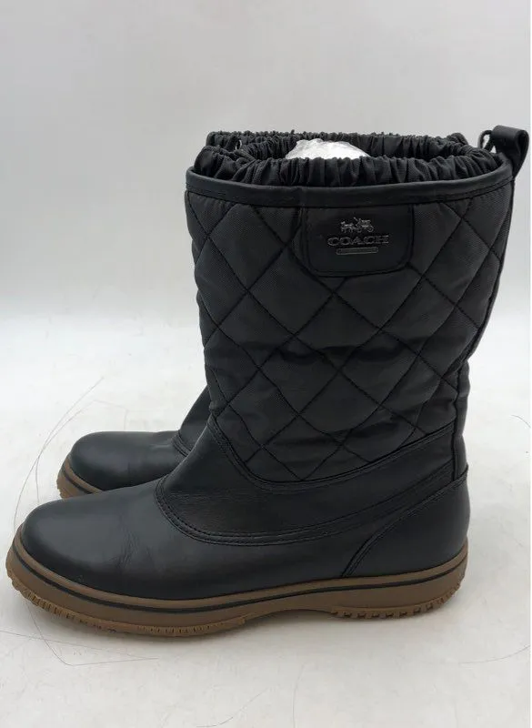 Coach Women's Samara A9175 Black Snow Boots - Size 9.5B