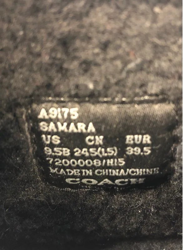 Coach Women's Samara A9175 Black Snow Boots - Size 9.5B