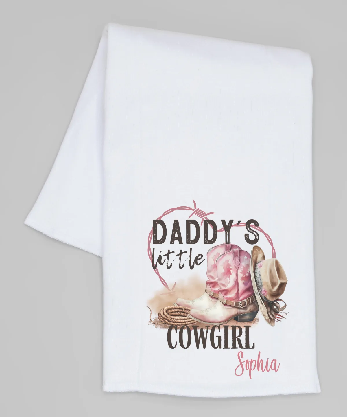 Daddy's Little Cowgirl  Burp personalized