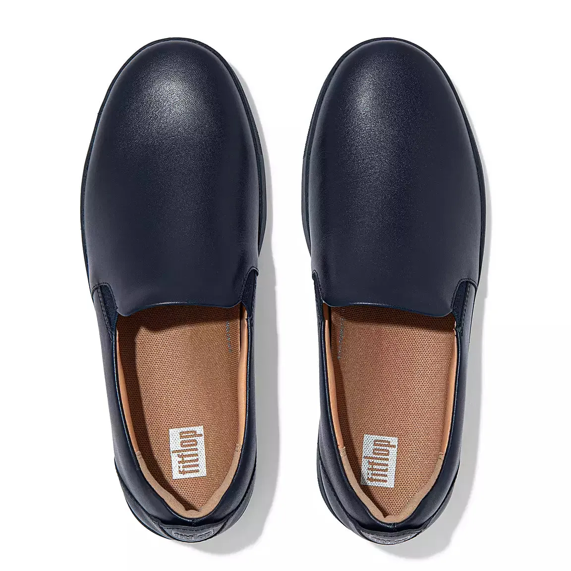 FitFlop RALLY Leather Slip-On Skate Sneakers
