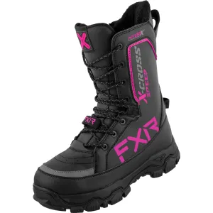 FXR X-Cross Speed Snowmobile Boots Black/Fuchsia