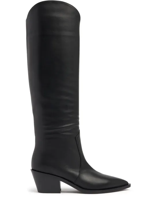 Gianvito Rossi   45mm Leather cowboy tall boots 