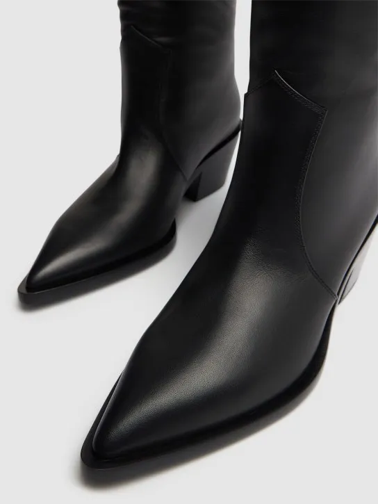 Gianvito Rossi   45mm Leather cowboy tall boots 