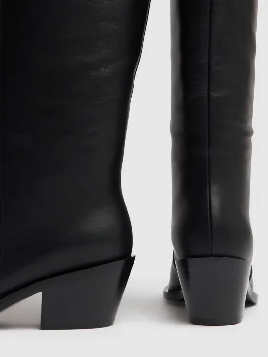 Gianvito Rossi   45mm Leather cowboy tall boots 
