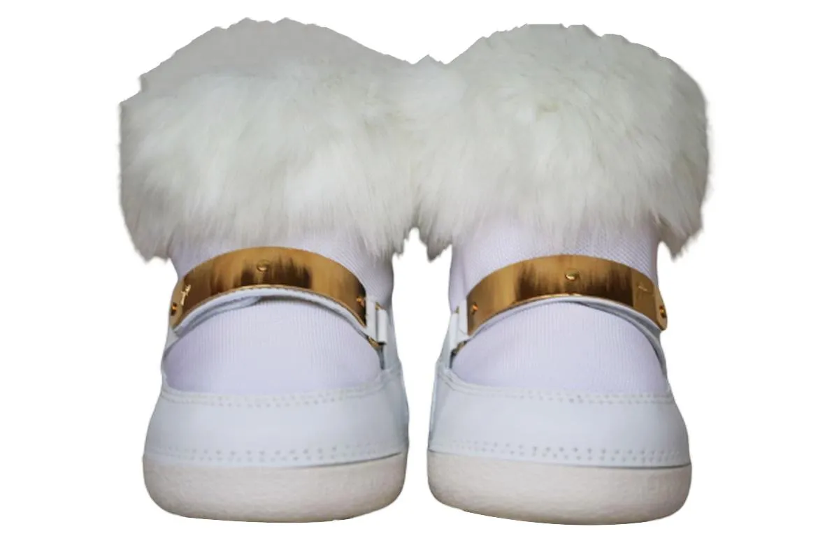 GIUSEPPE ZANOTTI GIRLS WHITE SNOW BOOTS EU 26-28 UK 8.5-10.5
