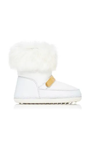 GIUSEPPE ZANOTTI GIRLS WHITE SNOW BOOTS EU 26-28 UK 8.5-10.5