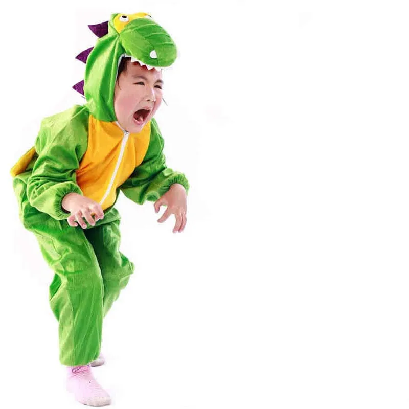 Halloween Joskaa 2024 New Children Dinosaur Halloween Costumes For Kids Carnival Party Jumpsuit Adult Animal Velvet Boy Stage Children's Day Gift
