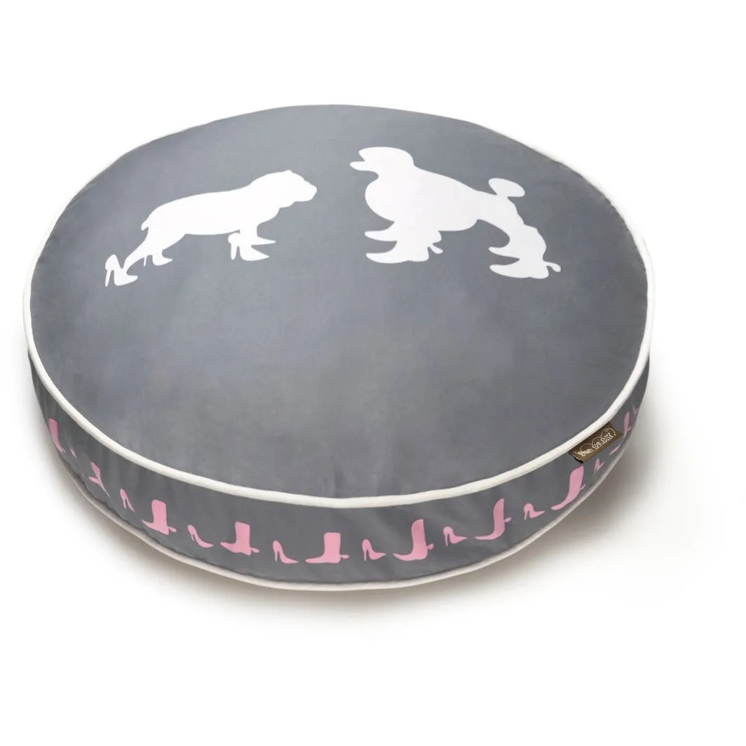 HEELS & BOOTS STEEL GREY DOG BED