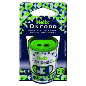 Helix Oxford GEO Range Double Hole Barrel Pencil Sharpener