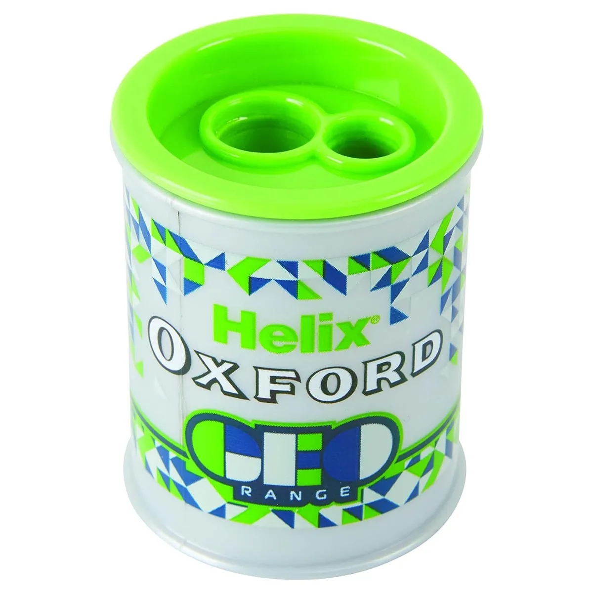 Helix Oxford GEO Range Double Hole Barrel Pencil Sharpener