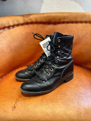 Justin Packer Boots Black with Kiltie- 6