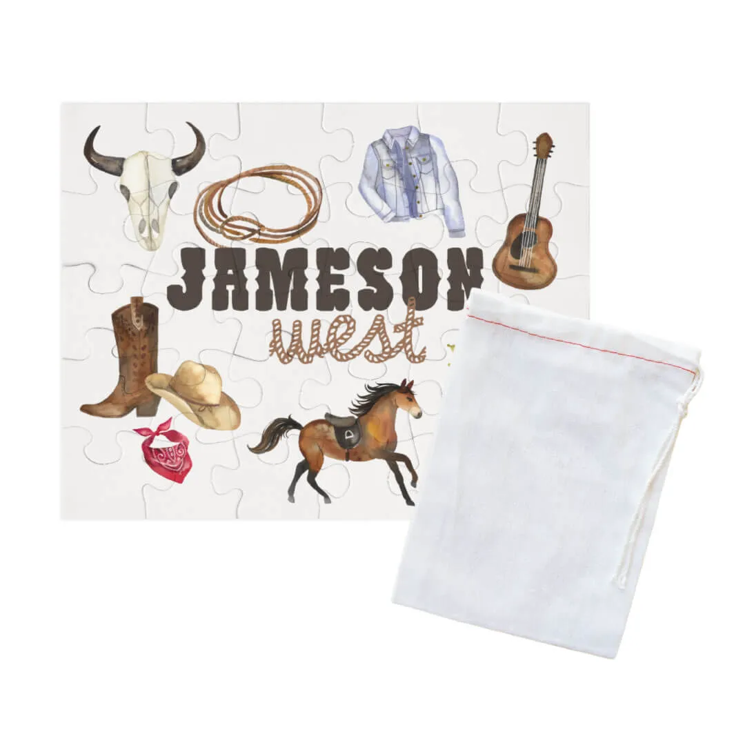 Kids Personalized 30 Piece Puzzle | Wild West