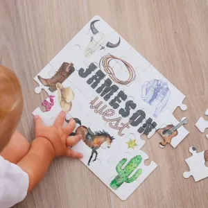 Kids Personalized 30 Piece Puzzle | Wild West