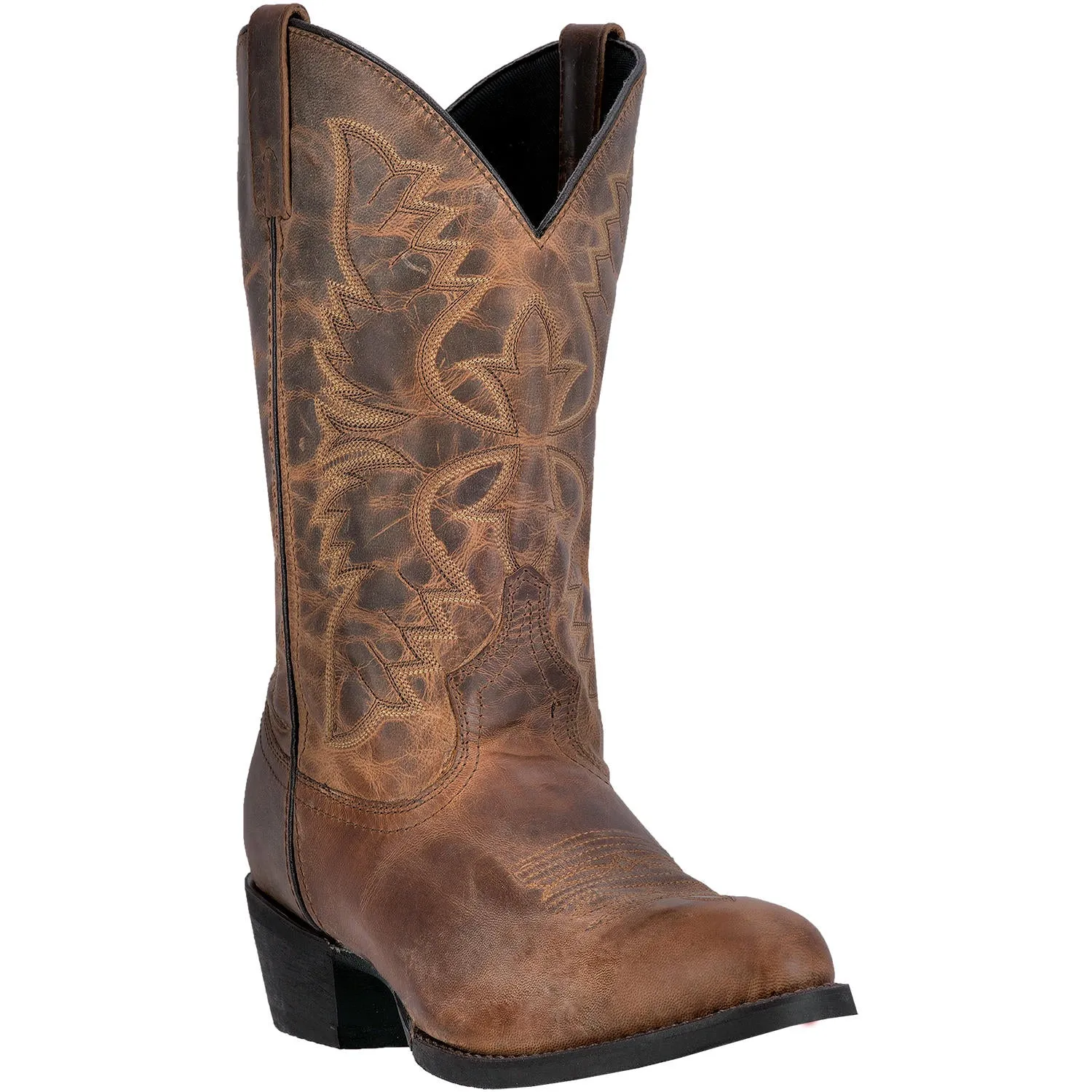 Laredo Distressed Tan Birchwood J-Toe Boots for Men