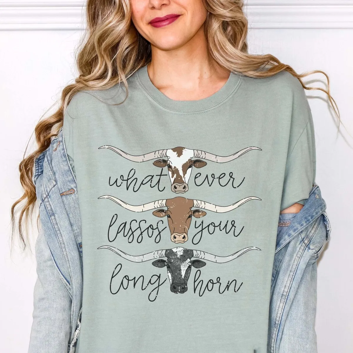 Lassos Your Long Horn Comfort Color Wholesale Tee - Quick Shipping