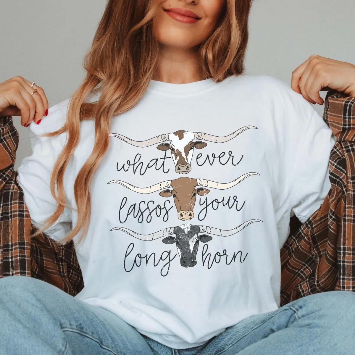Lassos Your Long Horn Comfort Color Wholesale Tee - Quick Shipping