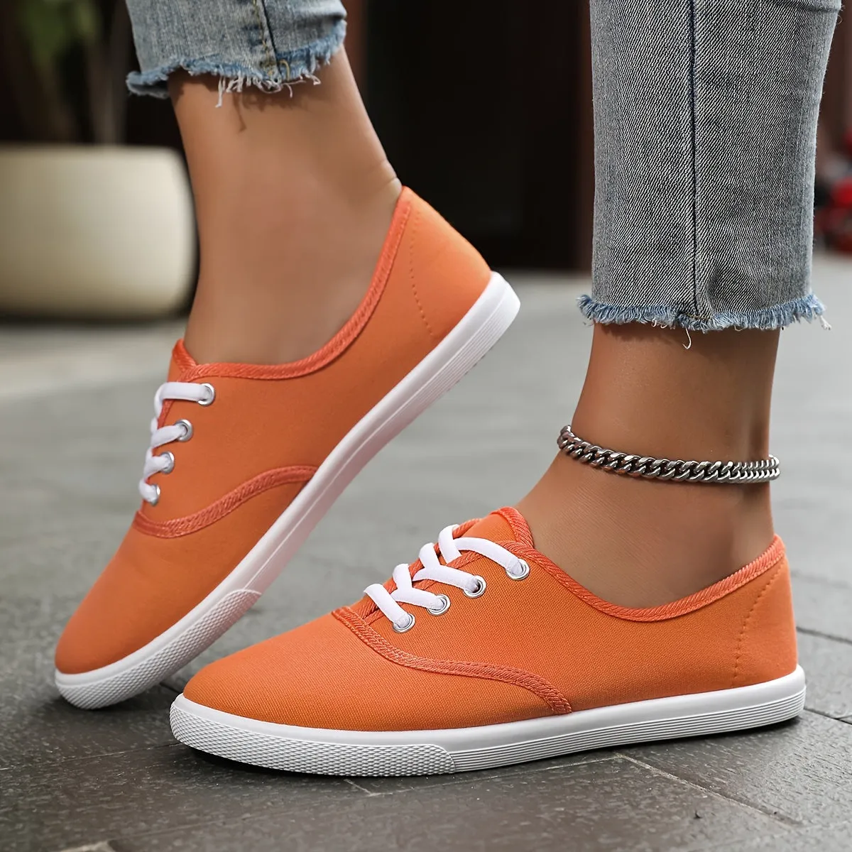 Lightweight White Skate Sneakers For Women | Casual Shoes