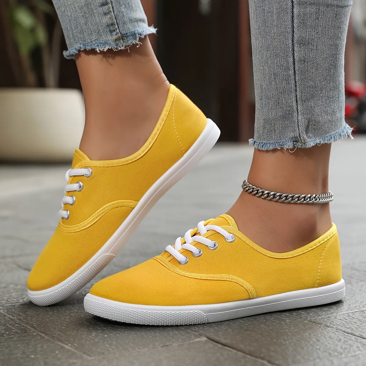 Lightweight White Skate Sneakers For Women | Casual Shoes