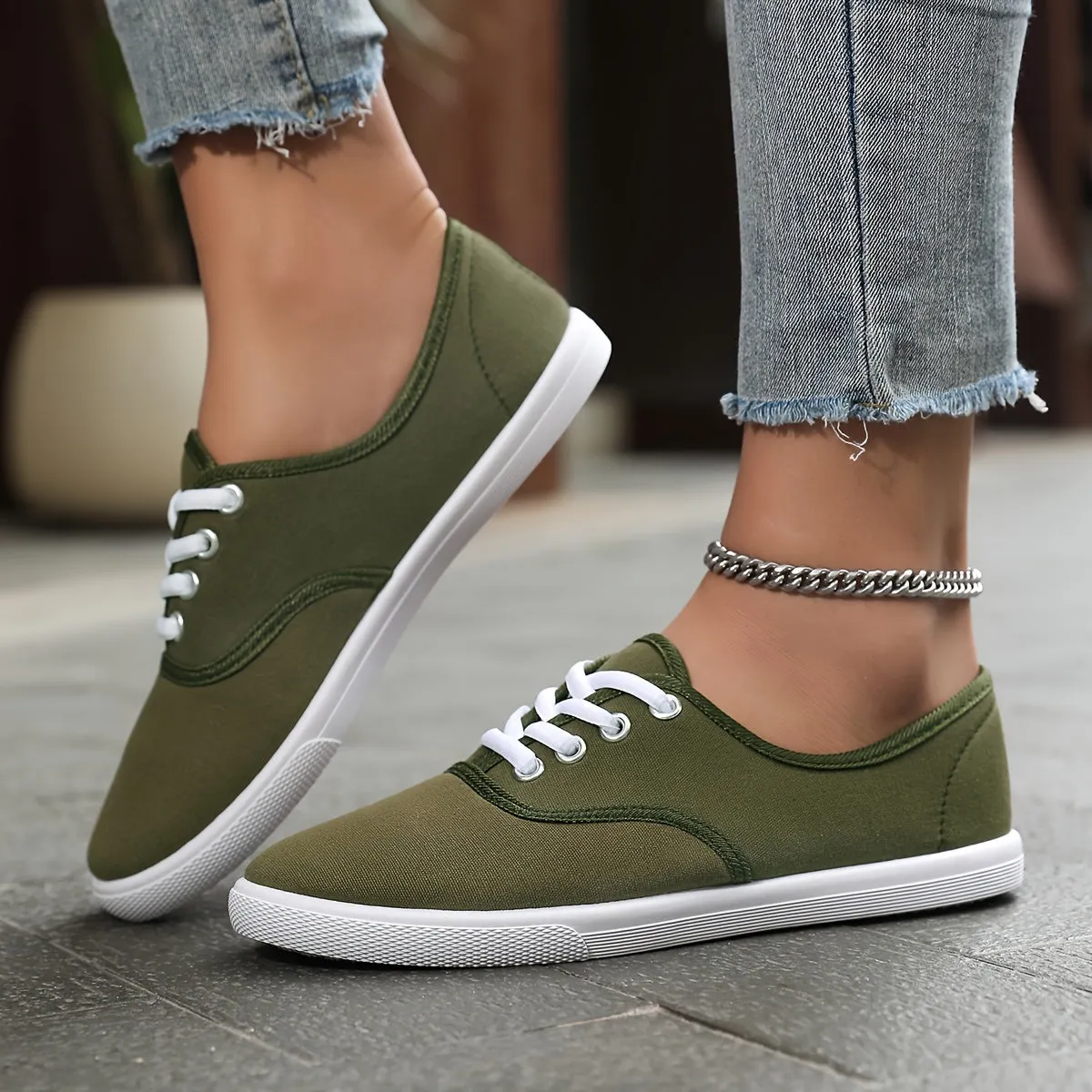 Lightweight White Skate Sneakers For Women | Casual Shoes