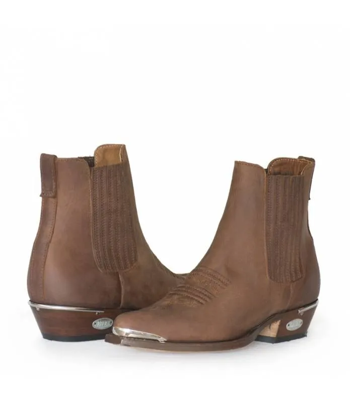 Loblan 298 Botin Cuero Cowboy Leather Ankle Boots Western