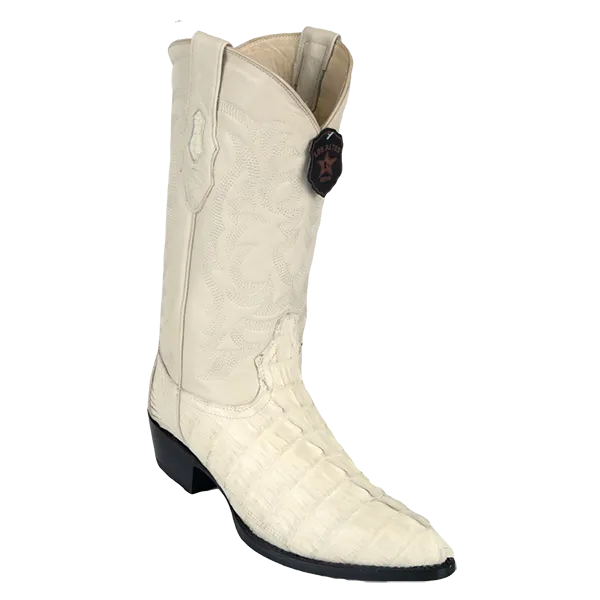 Los Altos Caiman Tail J-Toe Boot Winter White