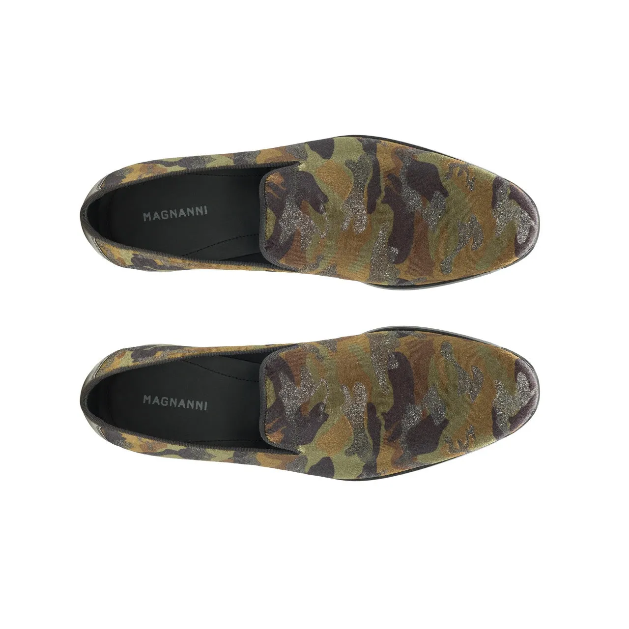 Magnanni Jareth 22334 Men's Shoes Green Camo Velvet Formal/Dress Loafers (MAGS1119)
