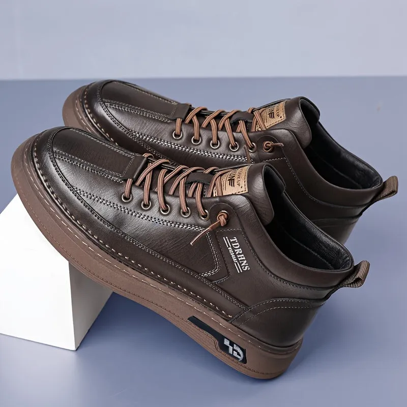 Mens Casual PU Leather Shoes | Fashion Skate Sneakers