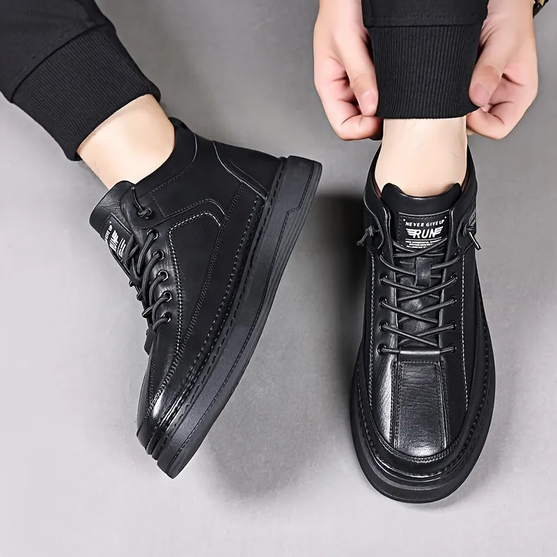 Mens Casual PU Leather Shoes | Fashion Skate Sneakers
