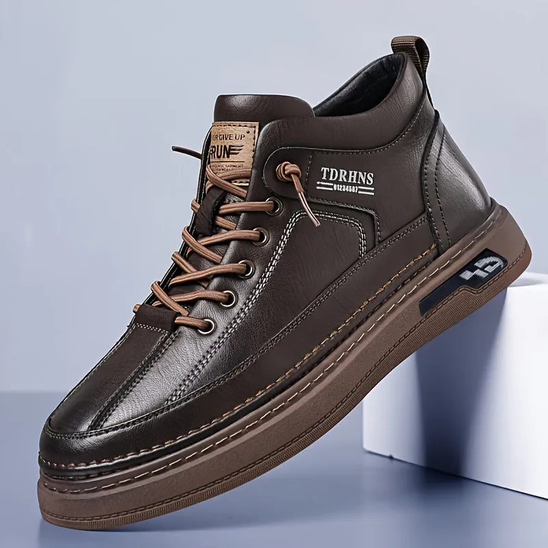 Mens Casual PU Leather Shoes | Fashion Skate Sneakers