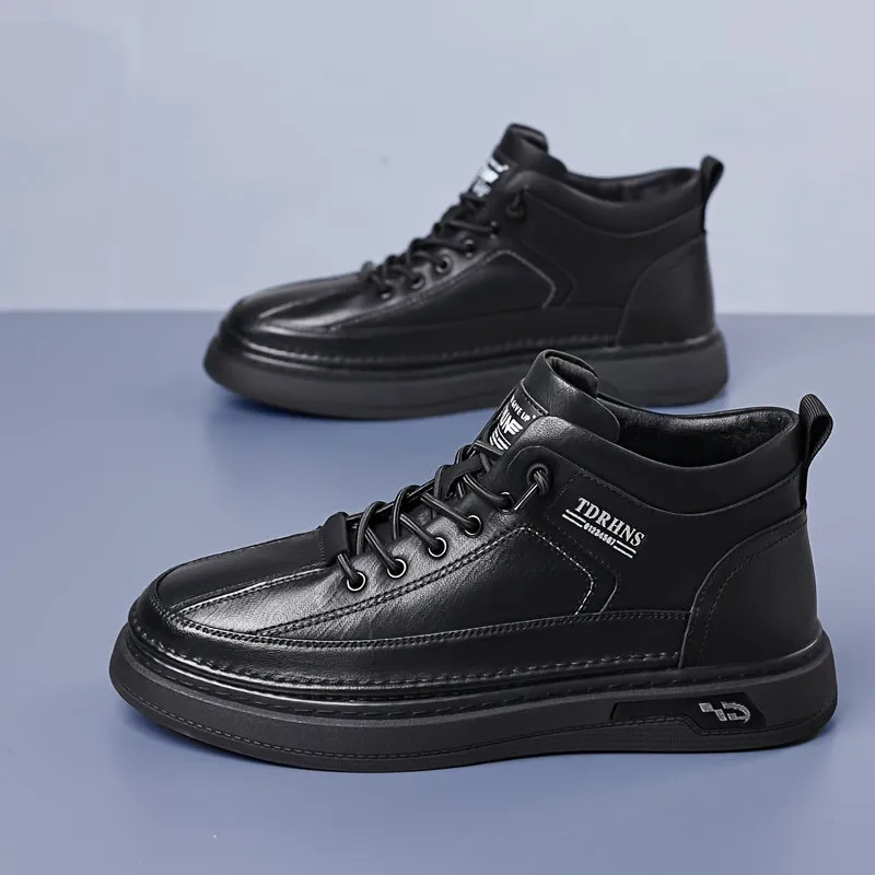 Mens Casual PU Leather Shoes | Fashion Skate Sneakers