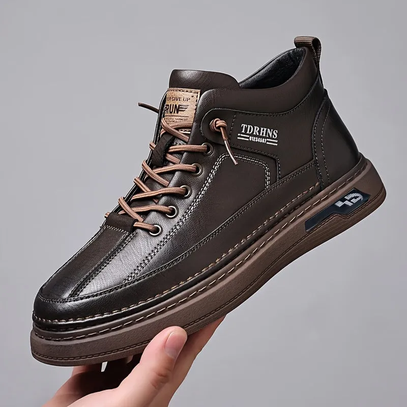 Mens Casual PU Leather Shoes | Fashion Skate Sneakers