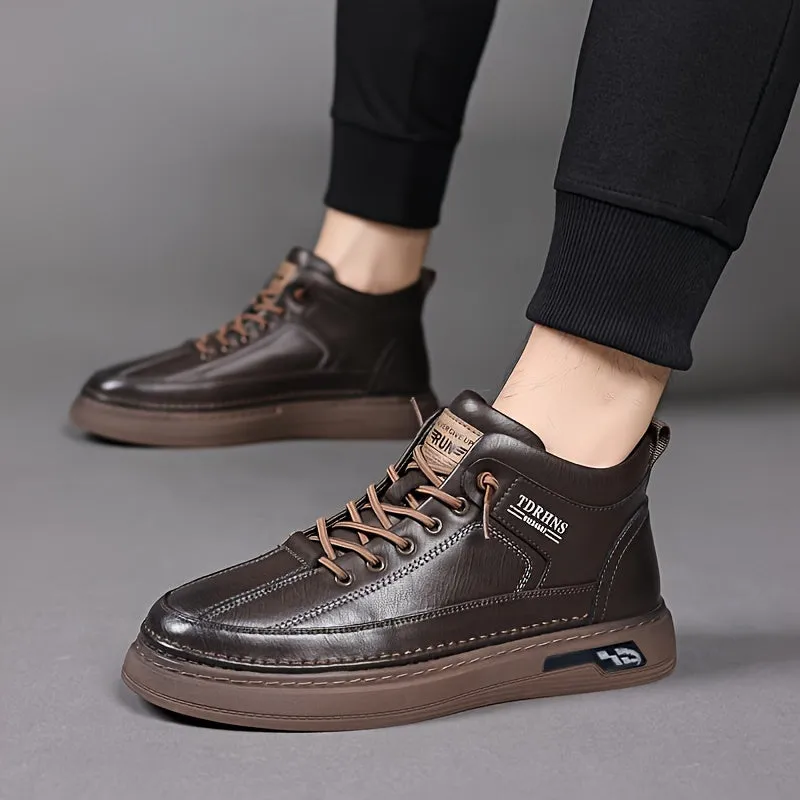 Mens Casual PU Leather Shoes | Fashion Skate Sneakers