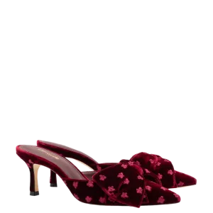 Mini Elle Pump In Wine Velvet by Larroudé