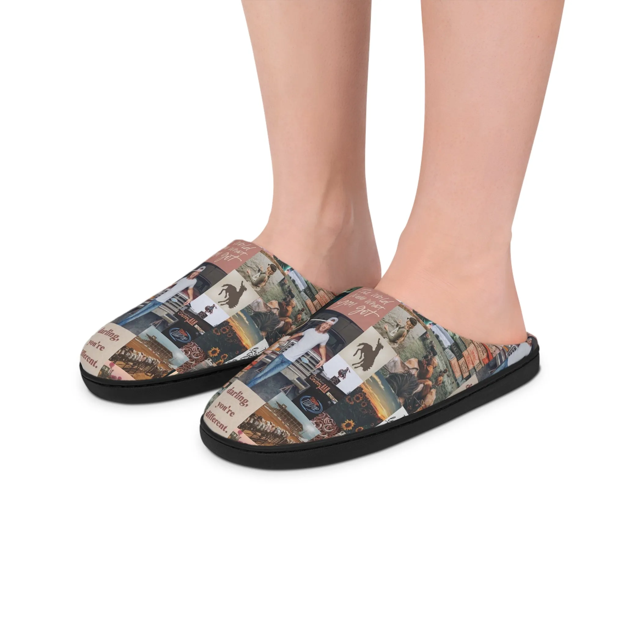 Morgan Wallen Darling You're Different Collage Men's Indoor Slippers