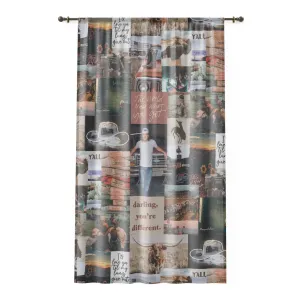 Morgan Wallen Darling You're Different Collage Window Curtain