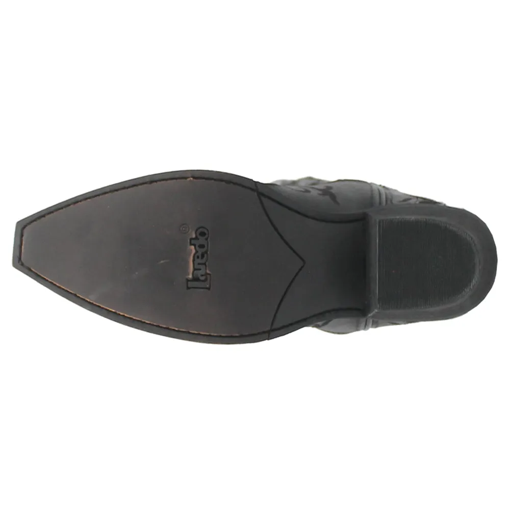 Night Sky Tooled-Inlay Glitter Snip Toe Cowboy Boots