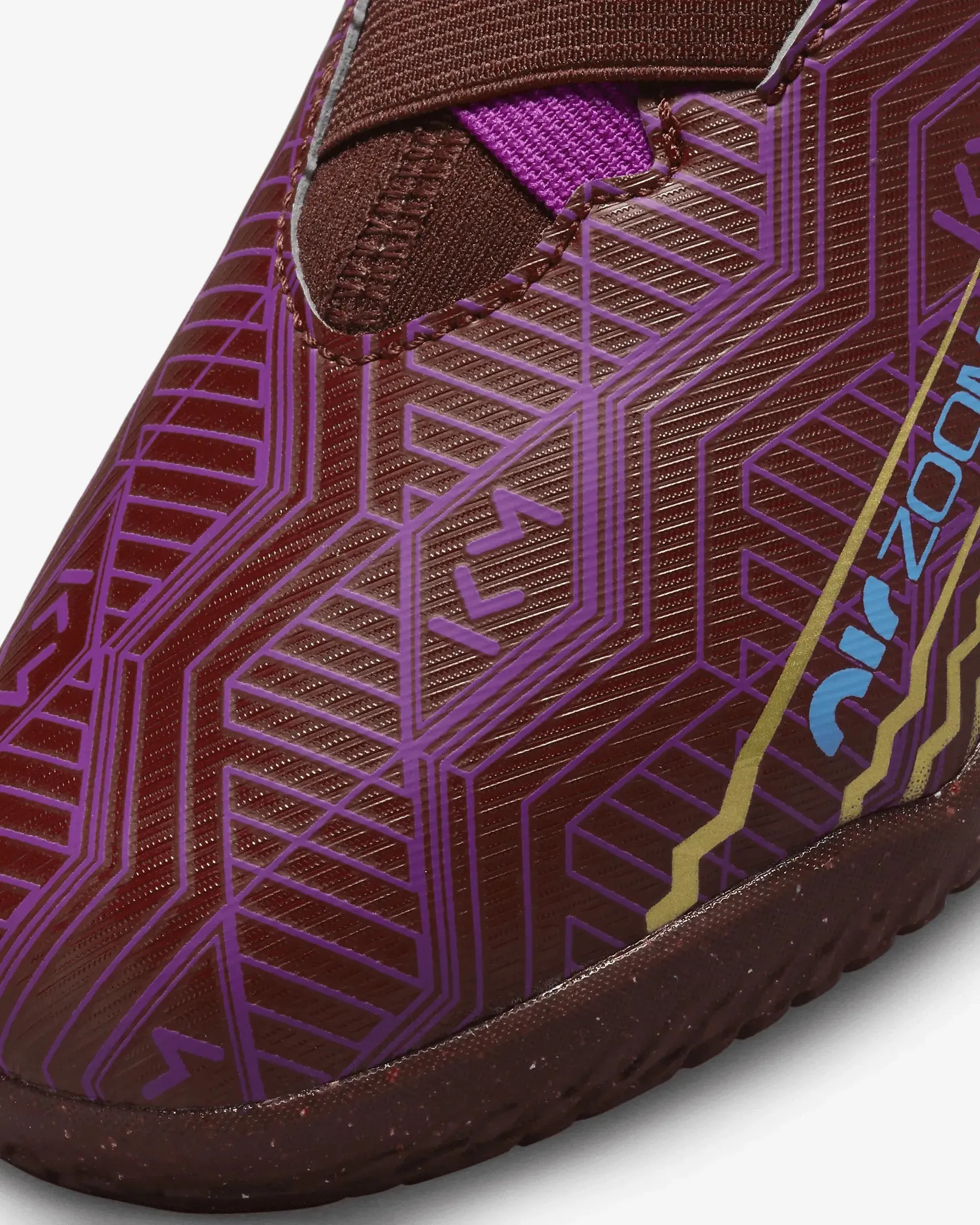 Nike Jr Zoom Superfly 9 Academy KM Indoor - Dark Beetroot-Gold