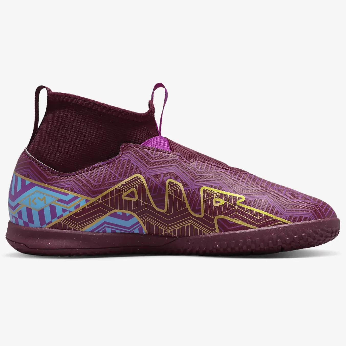 Nike Jr Zoom Superfly 9 Academy KM Indoor - Dark Beetroot-Gold